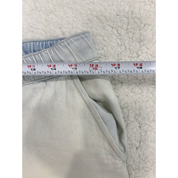 KanCan Annalise Mid Rise Wide Leg Pants 9/28 100% Cotton Cropped Light Wash - Picture 9 of 11